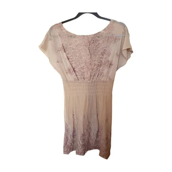Vertigo Paris Embroidered Sheer V‑Neck Top | Size M - Picture 7 of 9